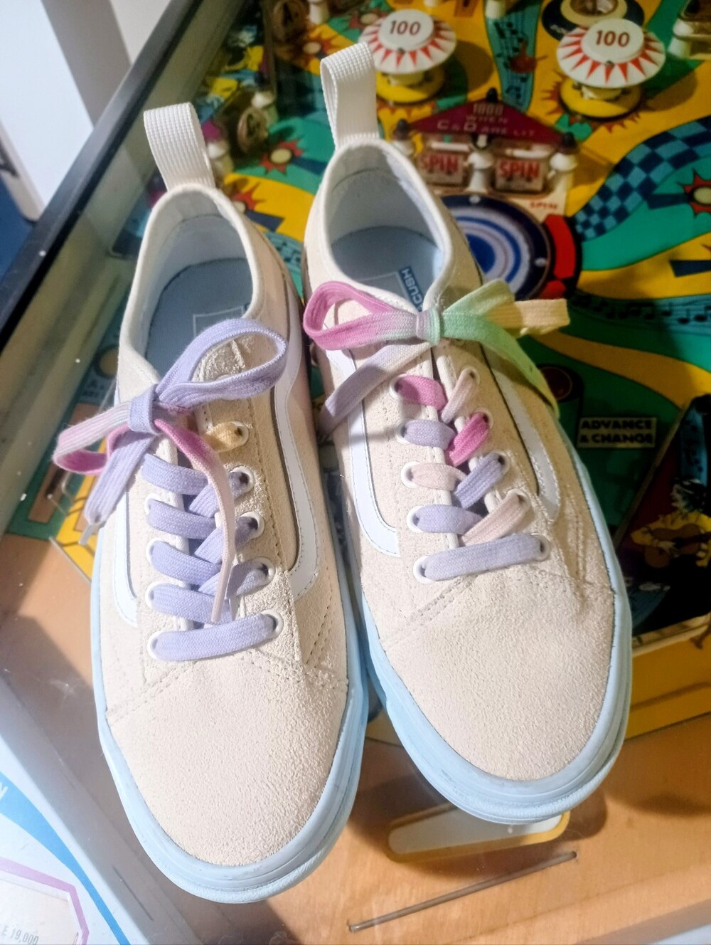 Vans Pastel Rainbow Off The Wall Platform Sneakers Unisex - Picture 2 of 10